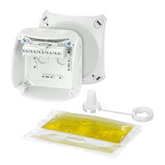 Puszka do wypełniania masą uszczelniającą do 4mm2 104x104x70mm szara WP 0404 G 62000102