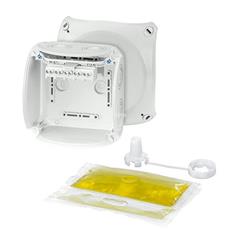 Puszka do wypełniania masą uszczelniającą do 4mm2 130x130x77mm szara WP 0604 G 62000104