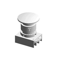 Przycisk grzybkowy okrągły 40mm czarny z ramką metal P9MEM4NN 184040