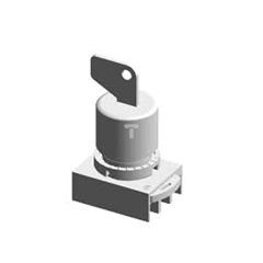 Przycisk z kluczykiem czarny, 2 położenia z ramką mont., metal okrągły, klucz - 96, prawy powrotny P9MSCI5C95 184410