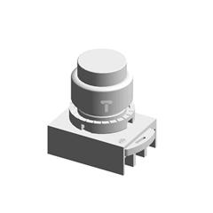 Przycisk wystający podświetlany, metal okrągły, z ramką czerwony P9MPLRSD 184501