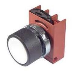 Przycisk płaski chwilowy, okrągły, z ramką biały P9XPNBG 185007