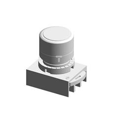 Przycisk płaski podświetlany okrągły z ramką pomarańczowy P9XPLAGD 185495