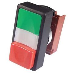 Przycisk podwójny, z ramką mont., kwadratowy zielony/(czerwony-wystajacy) P9DPLVRS00 186883