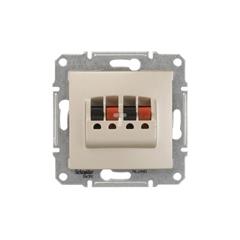 Sedna Gniazdo głośnikowe podwójne satynowe SDN5400168