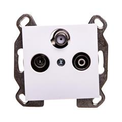 LUMINA2 Gniazdo antenowe RTV-SAT przelotowe białe WL3120