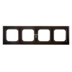 SONATA Ramka poczwórna czarne szkło pozioma i pionowa R-4RG/32