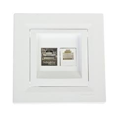ASFORA Gniazdo teleinformatyczne kat.5e RJ45 + RJ12 białe EPH4900121