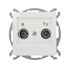 IMPRESJA Gniazdo antenowe RTV przelotowe  ZAP-14 ecrue GPA-14YP/m/27