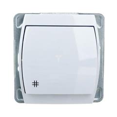 GAZELA Łącznik krzyżowy 16AX IP20 biały ŁP-4J/m/00