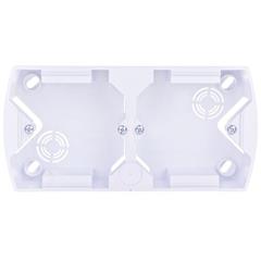 GAZELA Puszka natynkowa podwójna pozioma biała PNP-2JH/00