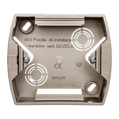 GAZELA Puszka natynkowa pojedyncza satynowa PNP-1J/16