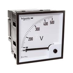 Woltomierz 1-fazowy analogowy 0-500V pulpitowy 96x96mm kl.1,5 VLT 16075