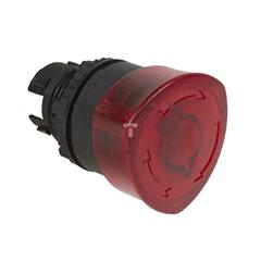 Główka STOP podświetlana, przyciśnij - przekręć, czerwona fi40 024091