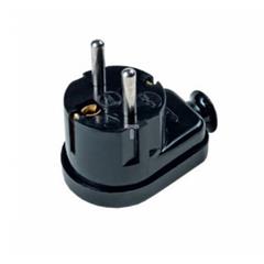 Wtyczka kątowa 2P+Z 16A 250V rozbieralna czarna WT-16/CZARNY