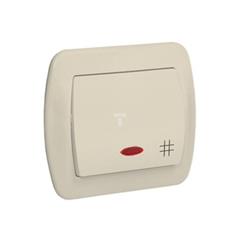 Simon Akord Łącznik krzyżowy z podświetleniem 10AX 250V beżowy AW7L/12