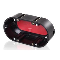 Puszka przeciwogniowa, do pustych ścian, osprzętowa 60mm, podwójna, głęboka E90 BS118 czarna 83118007