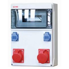 Rozdzielnica stacjonarna typ STAR 12 modułów, 1x32A 5P 400V, 1x16A 5P 400V, 2xGS 16A 230V IP54 90EKO009