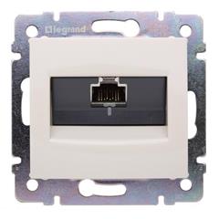 VALENA Gniazdo komputerowe pojedyncze RJ45 kat.6 STP kremowe 774144