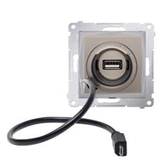 Simon 54 Ładowarka USB i micro-USB, 5V/DC, złoty mat D75405.01/44 WMDZ-xxxxx6-044