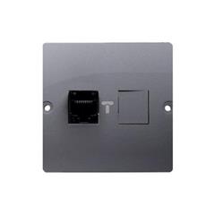Simon Basic Gniazdo telefoniczne RJ12 srebrny mat BMT1.02/43 WMUT-0010x2-4011