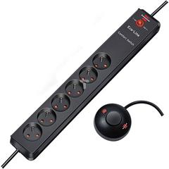 Przedłużacz EcoLine Comfort Switch 6x230V /+wyłącznik nożny/ 2m antracyt H05VV-F 3G1,5 1159454616