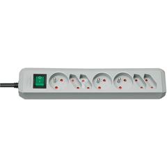 Listwa zasilająca Eco-Line 1,5m / z wyłącznikiem/ 7x230V szara H05VV-F 3G1,5 1150754