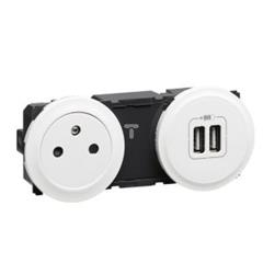 CELIANE Gniazdo 2XUSB 2P+Z tytan 067106