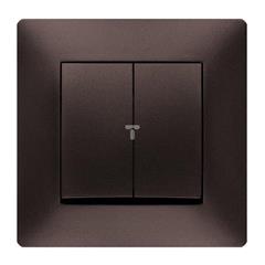 VOLANTE Łącznik podwójny schodowy czekoladowy 2618-04