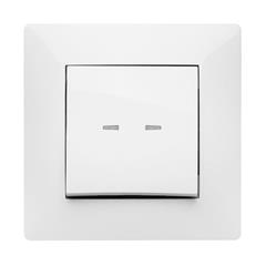 VOLANTE Łącznik jednobiegunowy z podświetleniem biały 2623-00