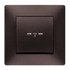 VOLANTE Łącznik jednobiegunowy z podświetleniem czekoladowy 2623-04