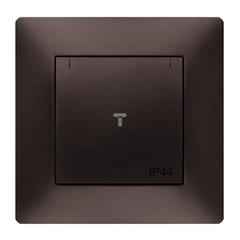 VOLANTE Gniazdo pojedyncze z/u 16A 230V IP44 czekoladowe 2636-04