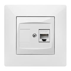 VOLANTE Gniazdo komputerowe pojedyncze RJ45 białe 2648-00
