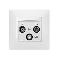 VOLANTE Gniazdo antenowe RTV/SAT końcowe biały 2653-00