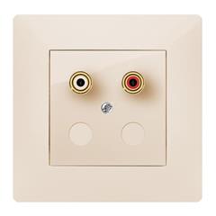 VOLANTE Gniazdo głośnikowe pojedyncze kremowy 2657-01