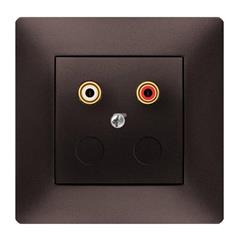 VOLANTE Gniazdo głośnikowe pojedyncze czekoladowy 2657-04