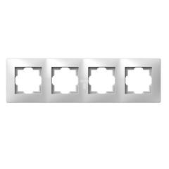VOLANTE Ramka poczwórna uniwersalna srebrny 2674-06