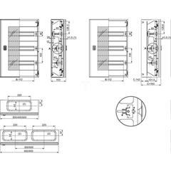 Rama modułowa do NSYS3D 48 modułów 500x400mm NSYDLM48