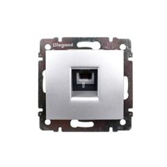 VALENA Gniazdo Gniazdo telefoniczne pojedyncze RJ45 aluminium 770138