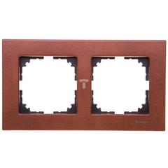 Merten System M Ramka podwójna drewno wiśniowy MTN4052-3472