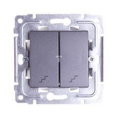 DANTE Łącznik podwójny schodowy grafitowy 456019