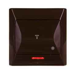 AKCENT Łącznik krzyżowy 10AX 250V IP20 podświetlenie LED pomarańczowe brązowy ŁP-4AS/24