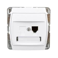 GAZELA Gniazdo telefoniczne pojedyncze RJ11 białe GPT-1J/m/00