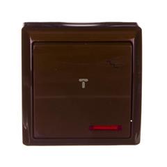 BIS Łącznik schodowy 10AX IP20 z podświetleniem LED pomarańczowym brązowy ŁN-3BS/24