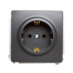 Simon Basic Gniazdo pojedyncze z/u Schuko 16A, 250V grafit matowy BMGSz1.01/28 WMUW-02110x-G011