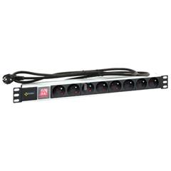 Listwa zasilająca 230V AC do szafy RACK 19 cali 8 gniazd RALZ