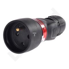 Gniazdo przenośne gumowe 2P+Z 16A IP44 /z sygnalizacją/ 50113