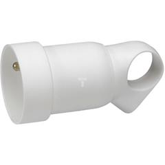 Gniazdo przenośne z uchwytem 2P+Z białe 50104