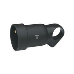 Gniazdo przenośne z uchwytem 2P+Z 16A czarne 50108