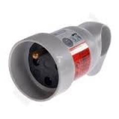 Gniazdo przenośne z uchwytem 2P+Z 16A szare 50106